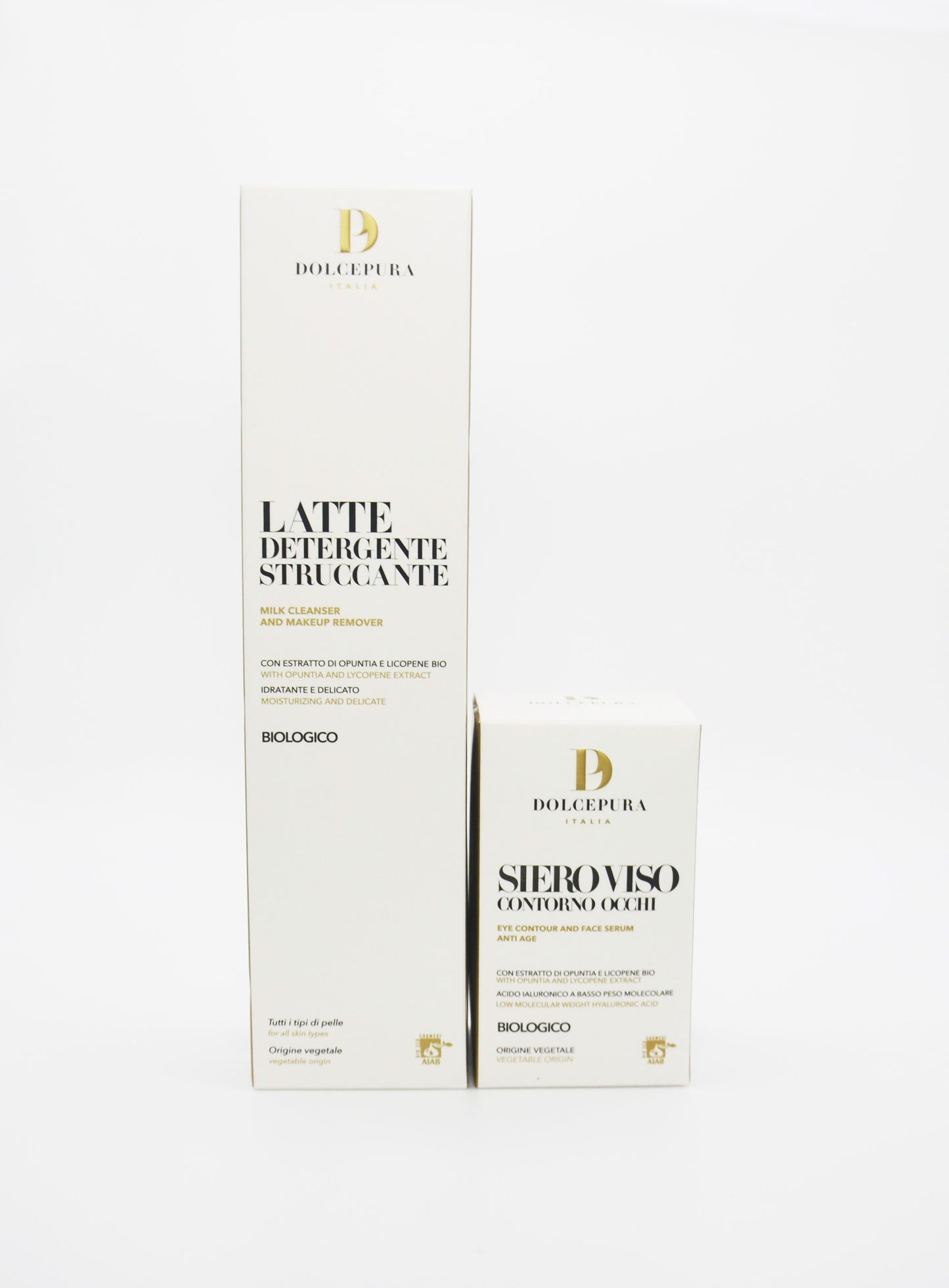 VISO, OCCHI, MANI set "TRIUSO" Latte Detergente, Siero (di piccola produzione biologica italiana)