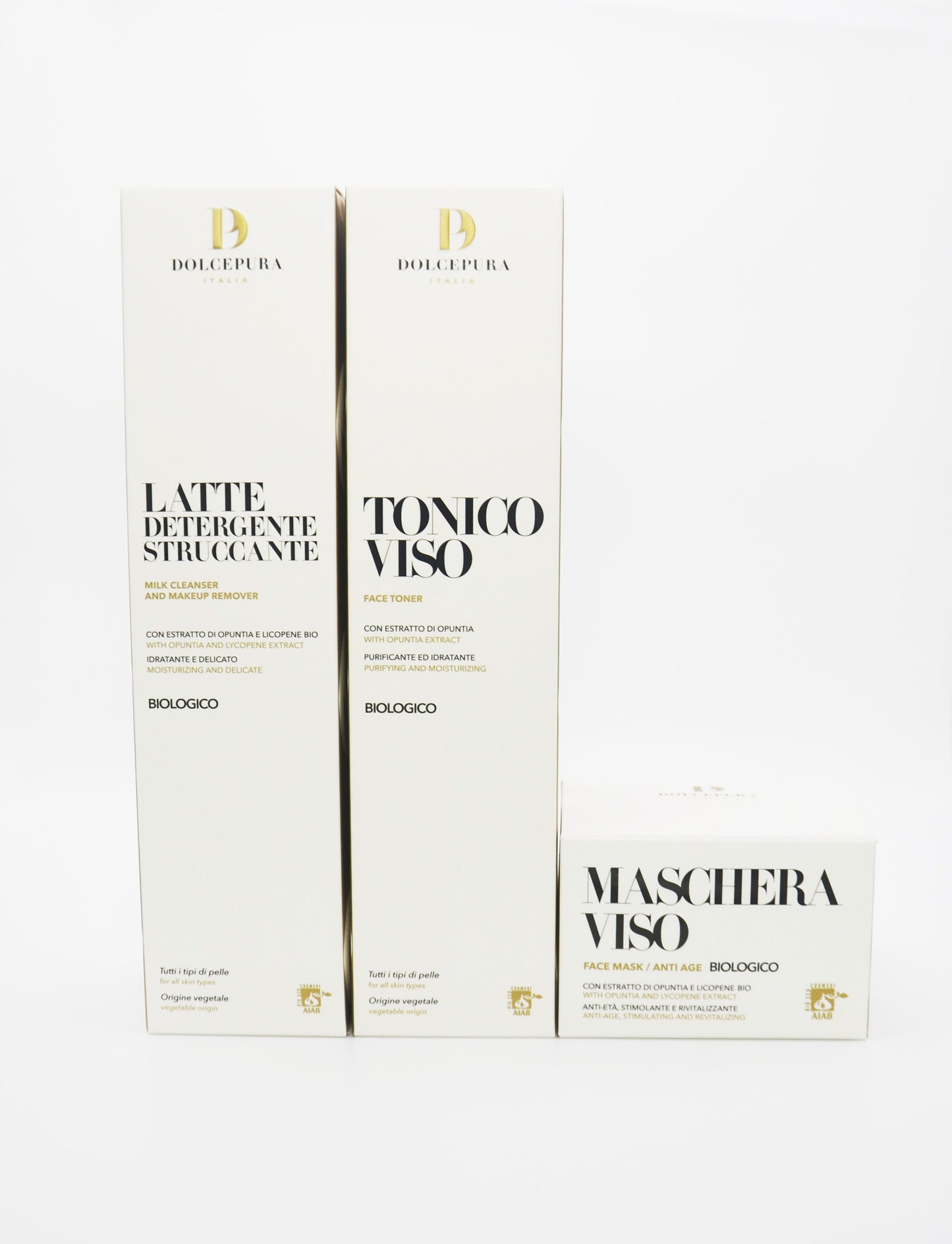 Set de cosméticos "WONDER" para FACE (leche limpiadora, tónica y mascarilla) opuntia, licopeno certificado BIO. Origen vegetal, pequeña producción