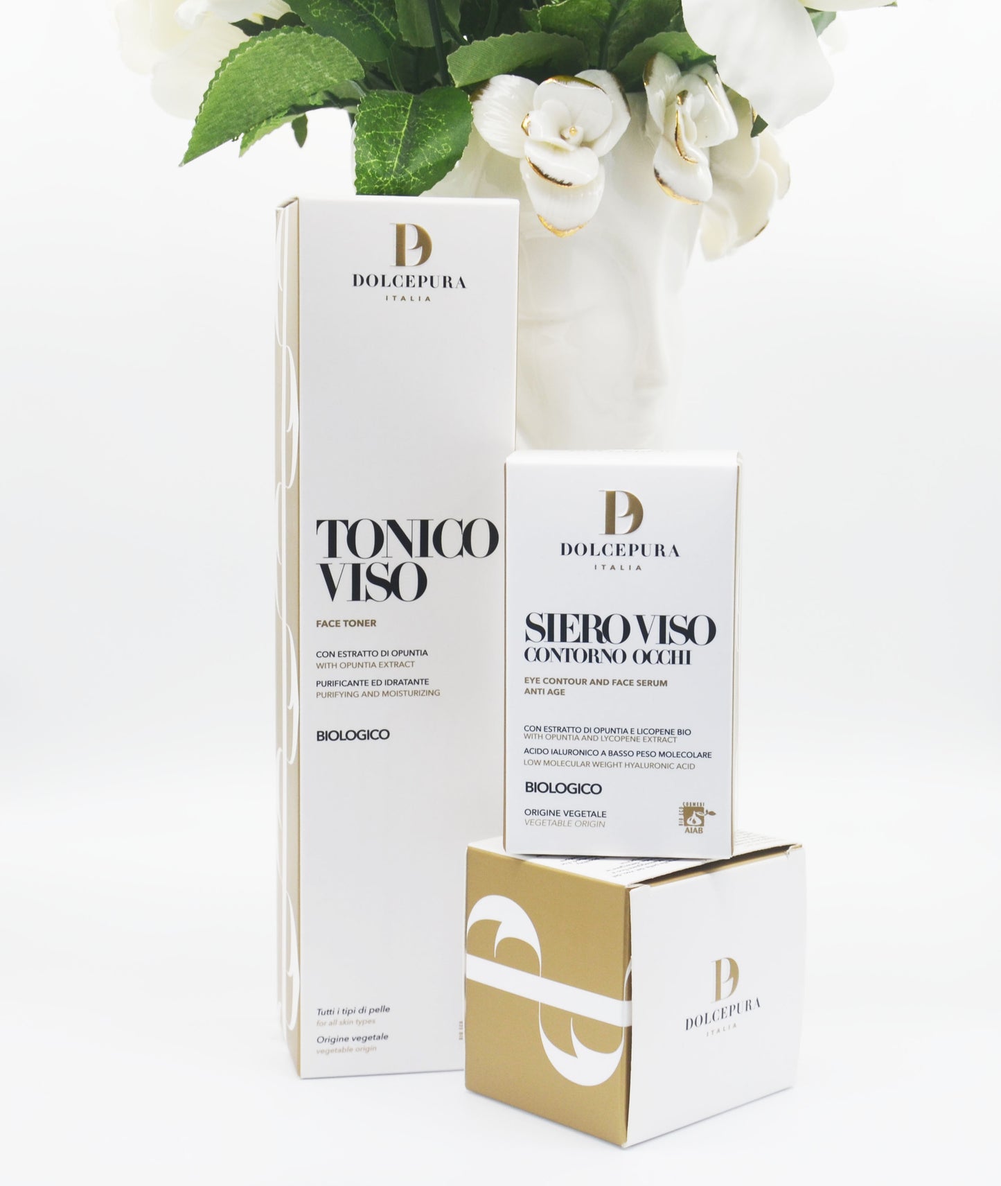 FACE/EYE set "DELICATISSIMO" tónico y suero-opuntia y licopeno BIO. Productos hechos a mano. Certificado AIAB ecobium. De origen vegetal