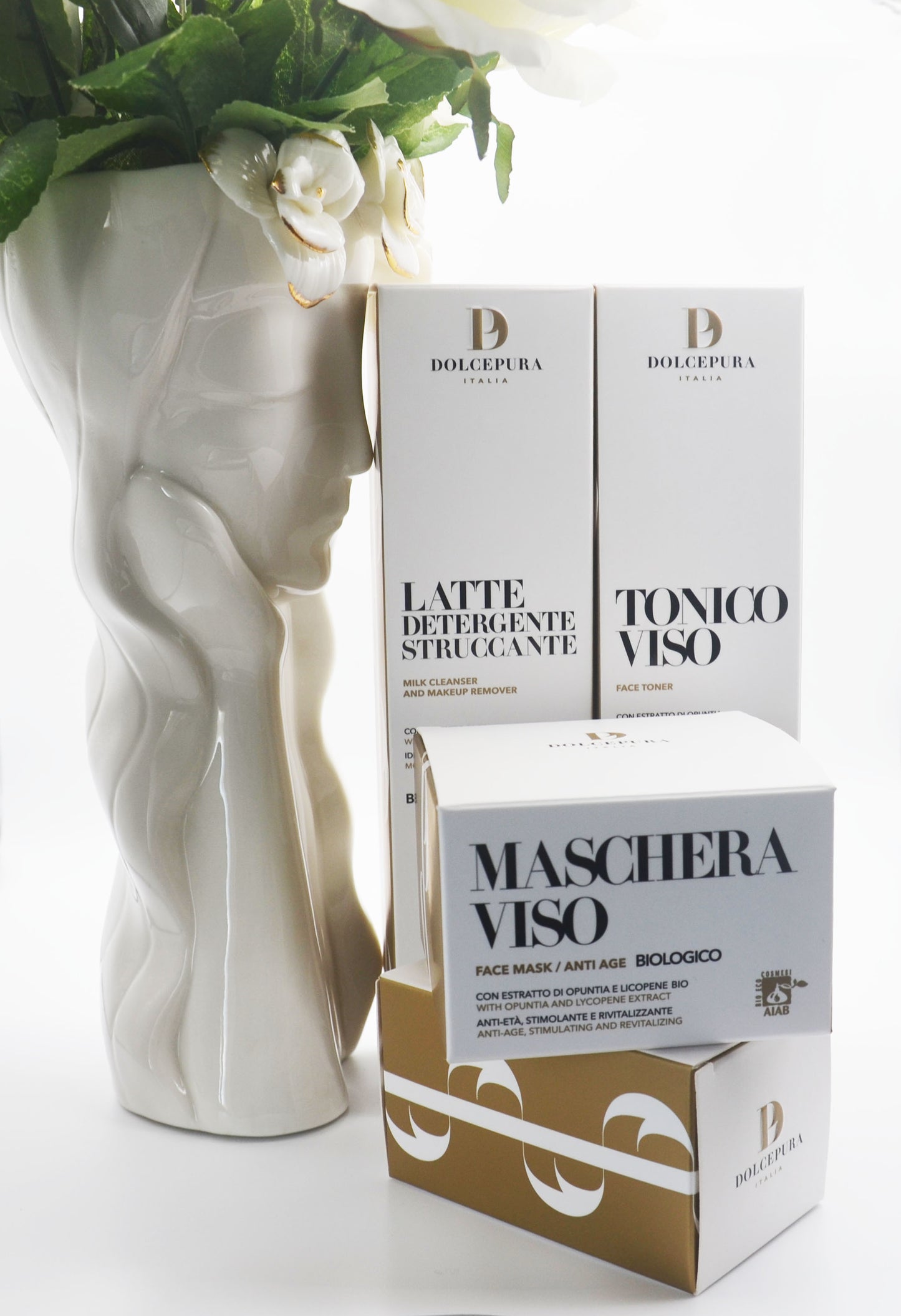 Set de cosméticos "WONDER" para FACE (leche limpiadora, tónica y mascarilla) opuntia, licopeno certificado BIO. Origen vegetal, pequeña producción