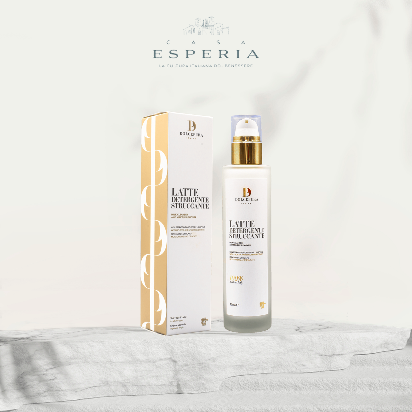 Leche limpiadora facial desmaquesadora "PUREZA" (con opuntia y extracto de licopeno). Orgánica y herbal. PH fisiológico 5,5