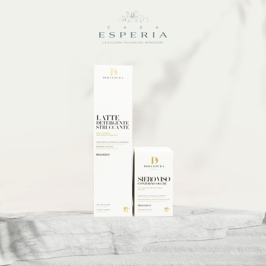 VISO, OCCHI, MANI set "TRIUSO" Latte Detergente, Siero (di piccola produzione biologica italiana)